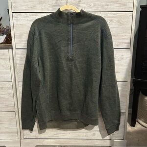 Tommy Bahama Flipshore Half-Zip Reversible Sweatshirt Green, Sz-XL
